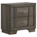 Janine 2-drawer Nightstand Grey