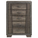 Janine 5-drawer Bedroom Chest Grey