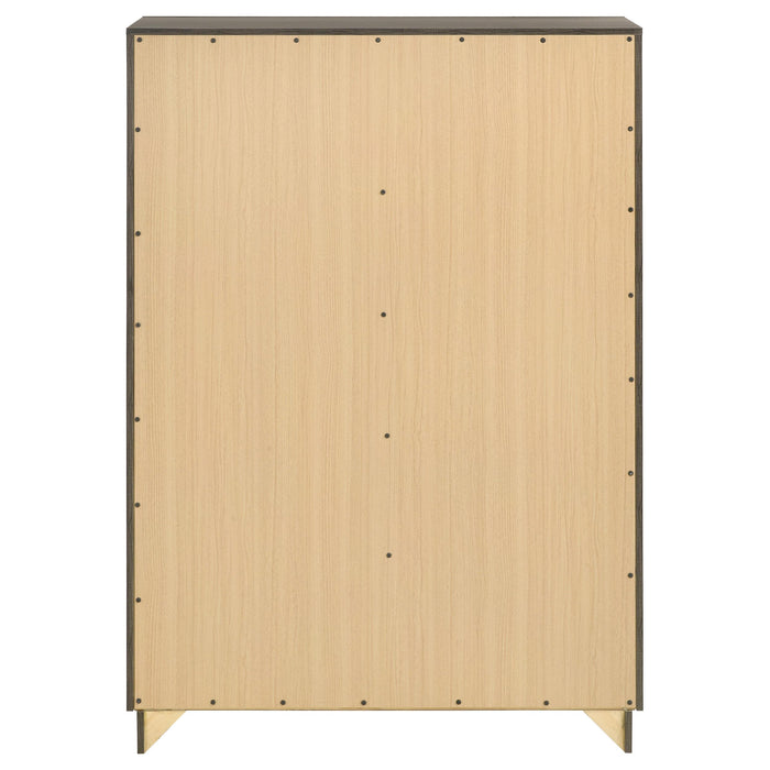 Janine 5-drawer Bedroom Chest Grey