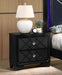 Penelope 2-drawer Nightstand Midnight Star