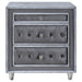 Antonella Upholstered 3-drawer Nightstand Grey
