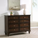 Andover 8-drawer Dresser Cabinet Dark Oak