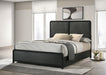 Cavelle 51-inch Upholstered Queen Bed Black