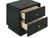 Cavelle 2-drawer Nightstand Bedside Table Black