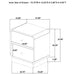 Cavelle 2-drawer Nightstand Bedside Table Black