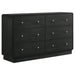 Cavelle 6-drawer Dresser Cabinet Black