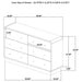Cavelle 6-drawer Dresser Cabinet Black