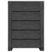 Lorenzo 5-drawer Bedroom Chest Dark Grey