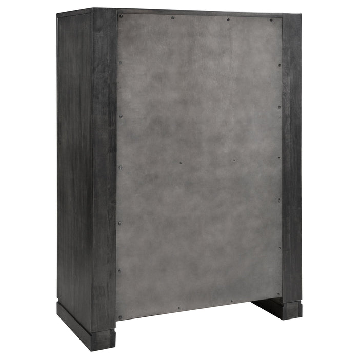 Lorenzo 5-drawer Bedroom Chest Dark Grey