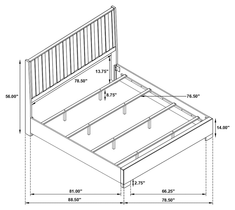 Channing Rectangular Panel Bed Rough Sawn Grey Oak