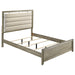 Giselle Wood California King Panel Bed Rustic Beige