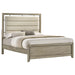 Giselle Wood California King Panel Bed Rustic Beige