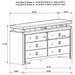Giselle 8-drawer Dresser Rustic Beige