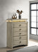 Giselle 6-drawer Bedroom Chest Rustic Beige