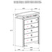 Giselle 6-drawer Bedroom Chest Rustic Beige
