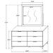 Kendall 6-drawer Dresser with Mirror White