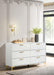 Kendall 6-drawer Dresser White