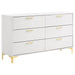 Kendall 6-drawer Dresser White