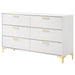 Kendall 6-drawer Dresser White