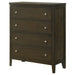 Wilkes 4-drawer Chest of Drawers Dark Cocoa