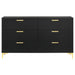 Kendall 6-drawer Dresser Black