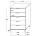 Kendall 5-drawer Bedroom Chest Black