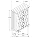 Lilith 5-piece Eastern King Bedroom Set Distressed White