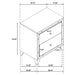 Larue 2-drawer Nightstand Silver