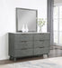 Nathan 6-drawer Dresser with Mirror Grey