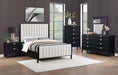 Brookmead 5-piece Upholstered Eastern King Bedroom Set Black
