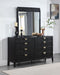 Brookmead 8-drawer Dresser with Mirror Black