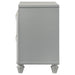 Veronica 2-drawer Nightstand Light Silver