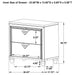 Veronica 2-drawer Nightstand Light Silver