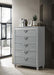 Veronica 5-drawer Bedroom Chest Light Silver