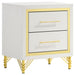 Lucia 4-piece Eastern King Bedroom Set Beige and White