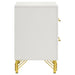 Lucia 2-drawer Nightstand Bedside Table White