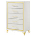 Lucia 5-drawer Bedroom Chest of Drawers White