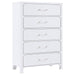 Anastasia 5-piece California King Bedroom Set Pearl White