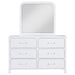 Anastasia 6-drawer Dresser with Mirror Pearl White
