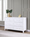 Anastasia 6-drawer Dresser Pearl White