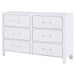 Anastasia 6-drawer Dresser Pearl White