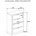 Caraway 4-drawer Bedroom Chest White