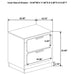 Caraway 2-drawer Nightstand Black