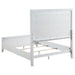 Marielle Eastern King Upholstered Panel Bed Distressed White