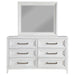 Marielle 6-drawer Dresser with Mirror Distressed White