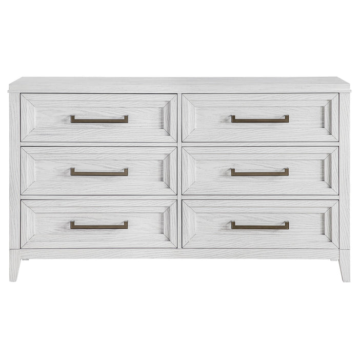 Marielle 6-drawer Bedroom Dresser Distressed White