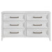 Marielle 6-drawer Bedroom Dresser Distressed White
