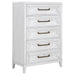 Marielle 5-drawer Bedroom Chest Distressed White