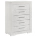 Ives 5-piece Eastern King Bedroom Set White High Gloss