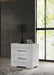 Ives 2-drawer Nightstand Bedside Table White High Gloss
